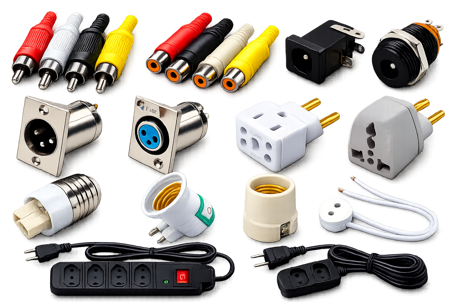 Plugs, Jacks e Adaptadores Diversos